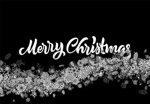 Christmas snowflake abstract background with falling scattered snow for winte Illustrazione stock
