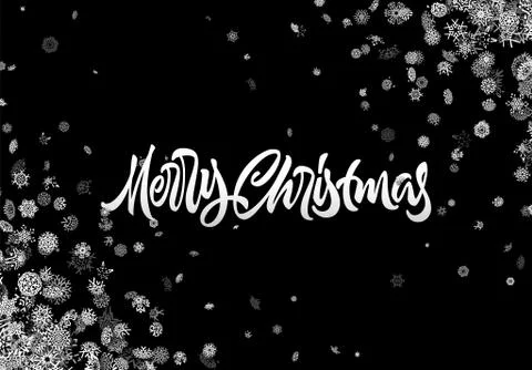 Christmas snowflake abstract background with falling scattered snow for winter Illustrazione stock