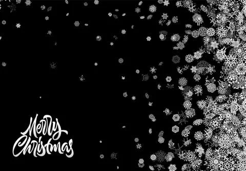 Christmas snowflake abstract background with falling scattered snow for winter 스톡 일러스트