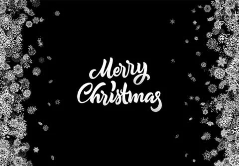 Christmas snowflake abstract background with falling scattered snow for winter Illustrazione stock