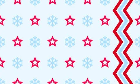 Christmas snowflake and star vector seamless pattern background for New Year  스톡 일러스트