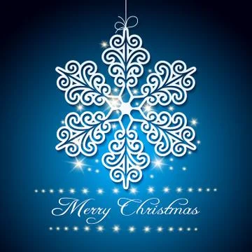 Christmas Snowflake Background Stock Illustration