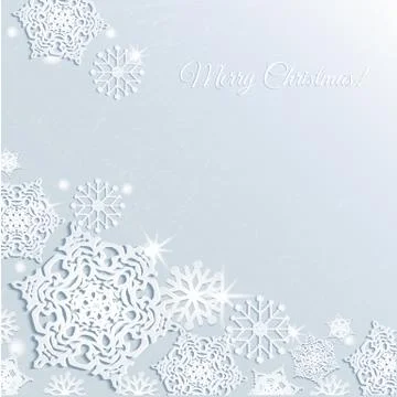 Christmas snowflake background. Stock Illustration
