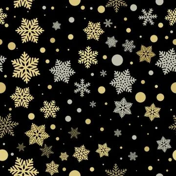 Christmas snowflake background pattern New Year decorative vector snow Stock Illustration