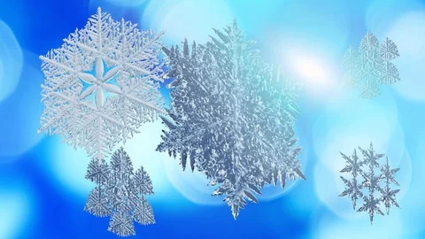 Christmas snowflake background render 3d Stock Footage 99549415