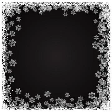 Christmas snowflake border Stock Illustration