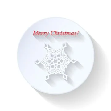 Christmas snowflake flat icon Stock Illustration
