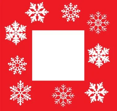 Christmas Snowflake Frame Stock Illustration