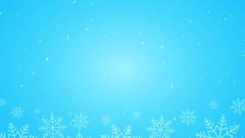Christmas snowflake frame motion graphics with lights and particles on blue back Stock Footage 261789541