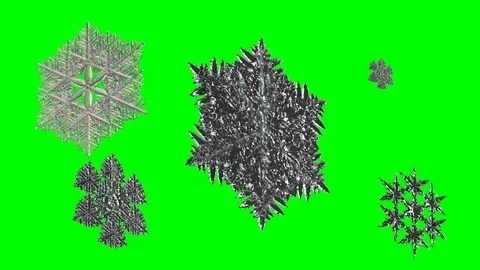 Christmas snowflake on a green background render 3d Stock Footage 99549309