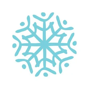 Christmas snowflake icon design Illustrazione stock