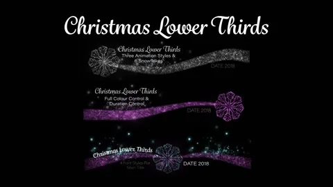 Christmas Snowflake Lower Thirds Stock After Effects