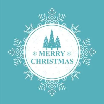 Christmas snowflake mirror, vector illustration background Stock Illustration