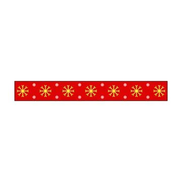 Christmas snowflake pattern washi tape decoration element Illustrazione stock