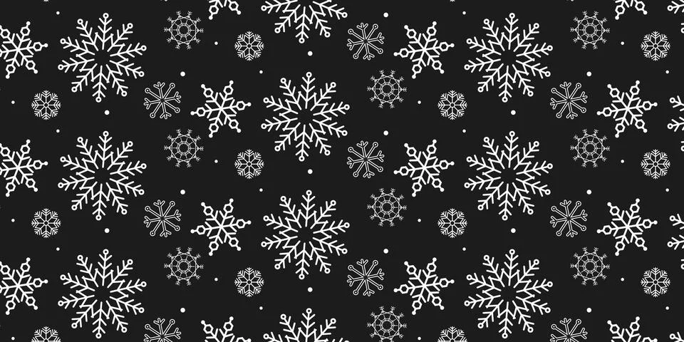 Christmas Snowflake patterns Backgrounds Stock Illustration