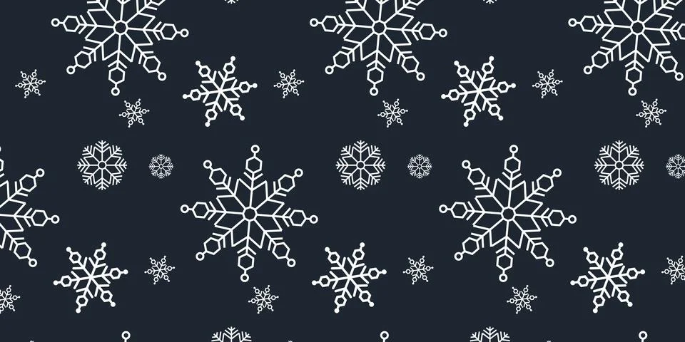 Christmas Snowflake patterns Backgrounds Stock Illustration