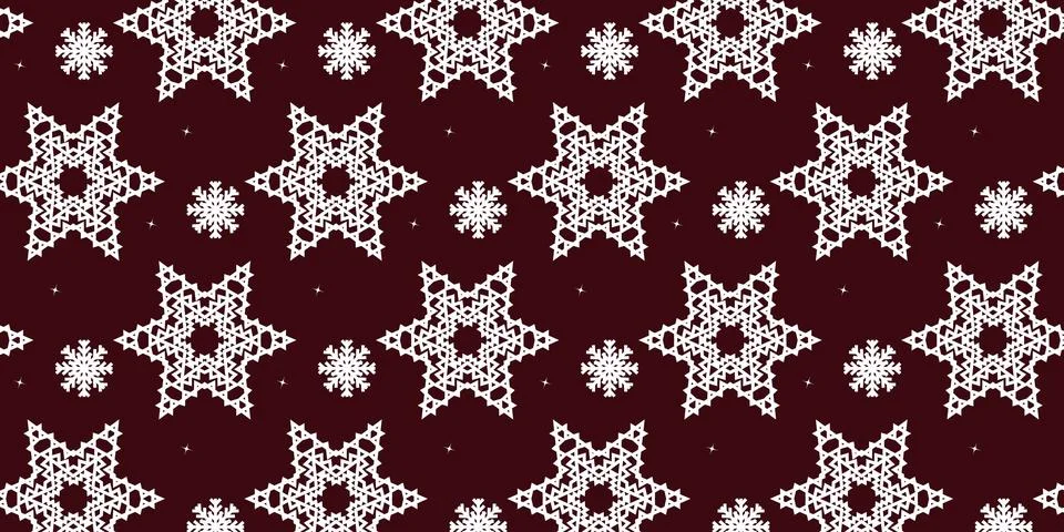 Christmas Snowflake patterns Backgrounds Stock Illustration