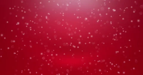 Christmas Snowflake Red Background | Loopable stock video - Stok video Stock Footage