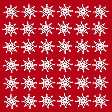 Christmas Snowflake Seamless Festive Pattern Stock Illustration