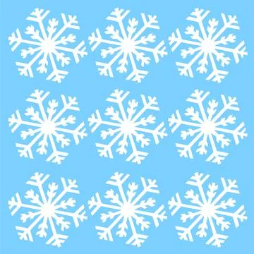 Christmas Snowflake Seamless Pattern Background 库存插图