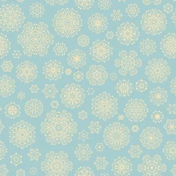 Christmas snowflake seamless pattern. EPS 10 vector Stock Illustration