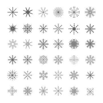 Christmas Snowflake set Stock Illustration