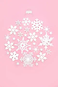 Christmas Snowflake Tree Bauble Shape Decoration Foto stock