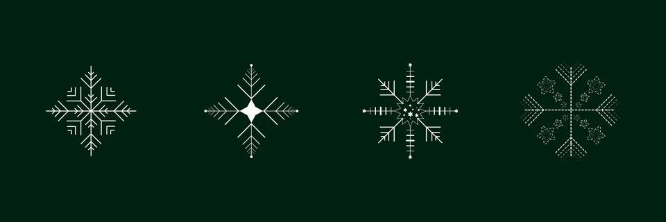 Christmas Snowflake. Vector Illustrations. Illustrazione stock