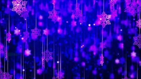 Christmas Snowflakes 4K Backdrop 3D Xmas Background Animation Video stock 221868145