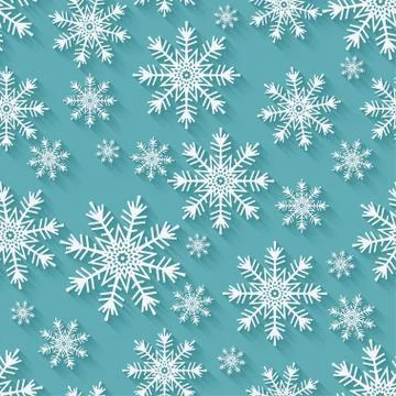 Christmas snowflakes background Stock Illustration