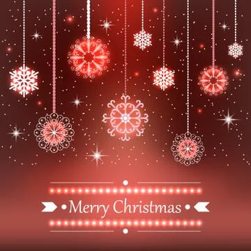 Christmas snowflakes background. Stock Illustration