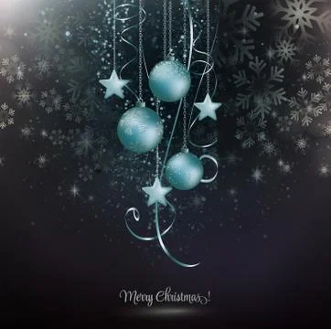 Christmas snowflakes background Stock Illustration