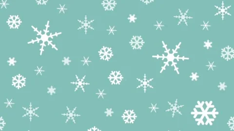 Christmas snowflakes of different types with changing multicolored background Stock Footage 288200356
