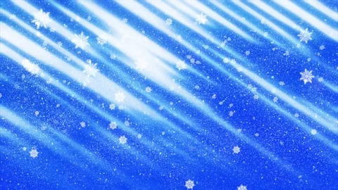Christmas snowflakes falling on blue background, frosty day, winter snow scene Stock Footage 82951376