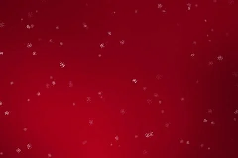 Christmas snowflakes falling down snow flowing from top on red gradient bac.. Stock Illustration