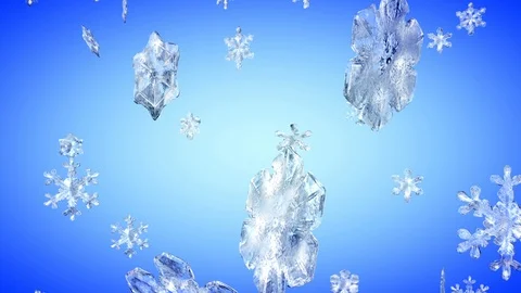 Christmas Snowflakes Falling Stock Footage 87483053