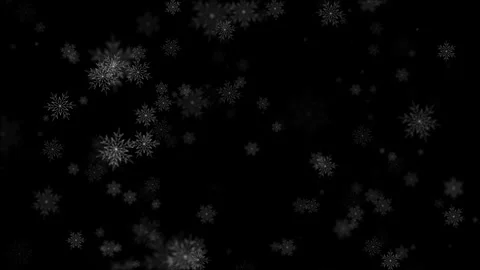 Christmas snowflakes falling loop on black background Video stock 337851501