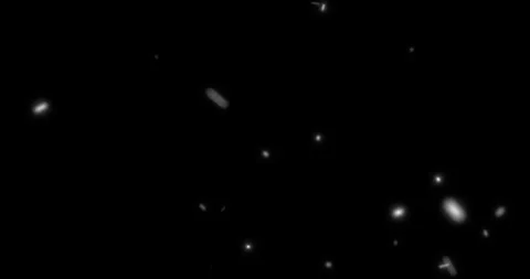 Christmas snowflakes falling snow from top, winter holiday event on black Video stock 332655834