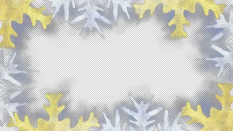 Christmas Snowflakes Frame Loop Stock Footage 223712012