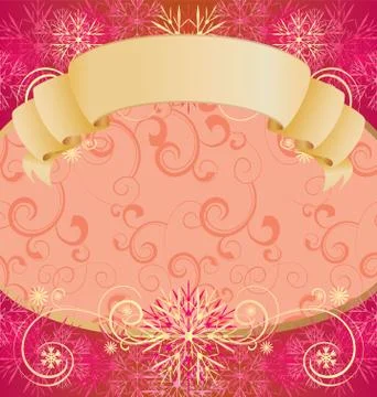Christmas snowflakes frame vector Stock Illustration