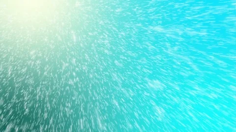 Christmas snowflakes loop, aqua blue version. Holiday background of snow falling Stock Footage