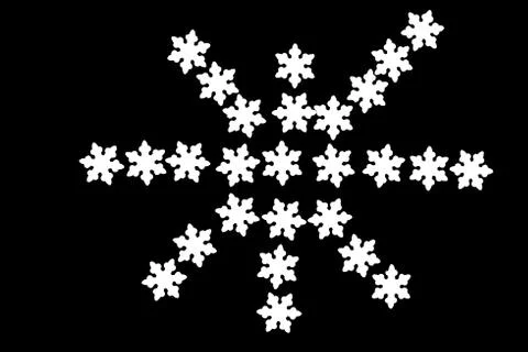 Christmas snowflakes pattern with ornaments as a design for the winter holida Stock Illustration