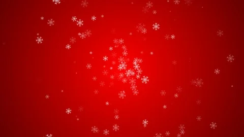 Christmas Snowflakes on Red Background Stock Footage 122169458