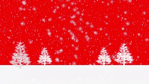 Christmas Snowflakes on red background Stock Footage 323505698