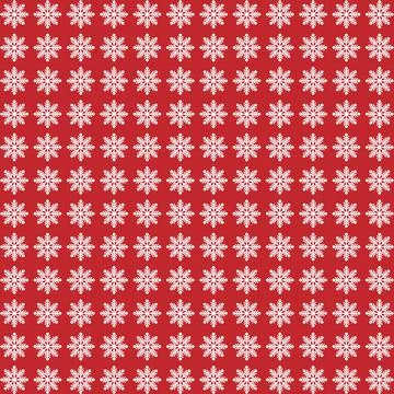 Christmas snowflakes on red background Stock Illustration
