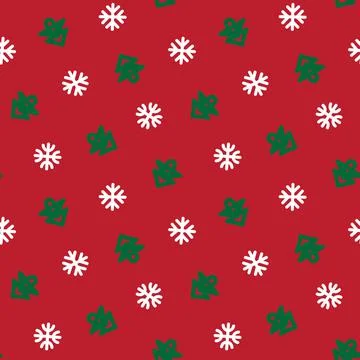 Christmas Snowflakes seamless pattern design Stock Illustration