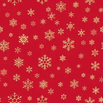 Christmas snowflakes seamless repeating pattern background. EPS 10 Illustrazione stock