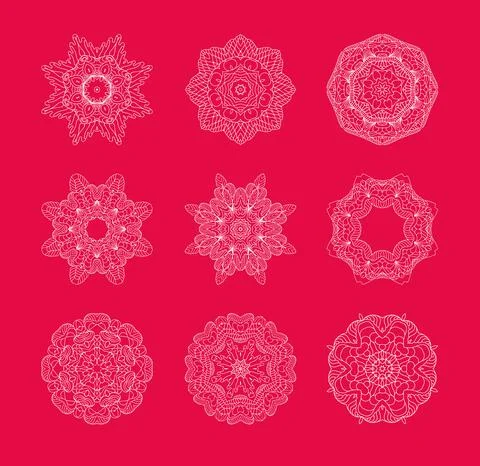 Christmas snowflakes set Stock Illustration