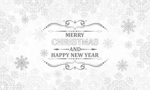 Christmas snowflakes vector background. Stock Illustration