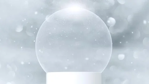 Christmas snowglobe with loop glitter snowfalling copy space Stock Footage 323962213